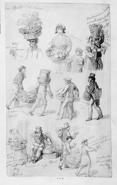 London Street Vendors: The Cries of London by George Snr Scharf